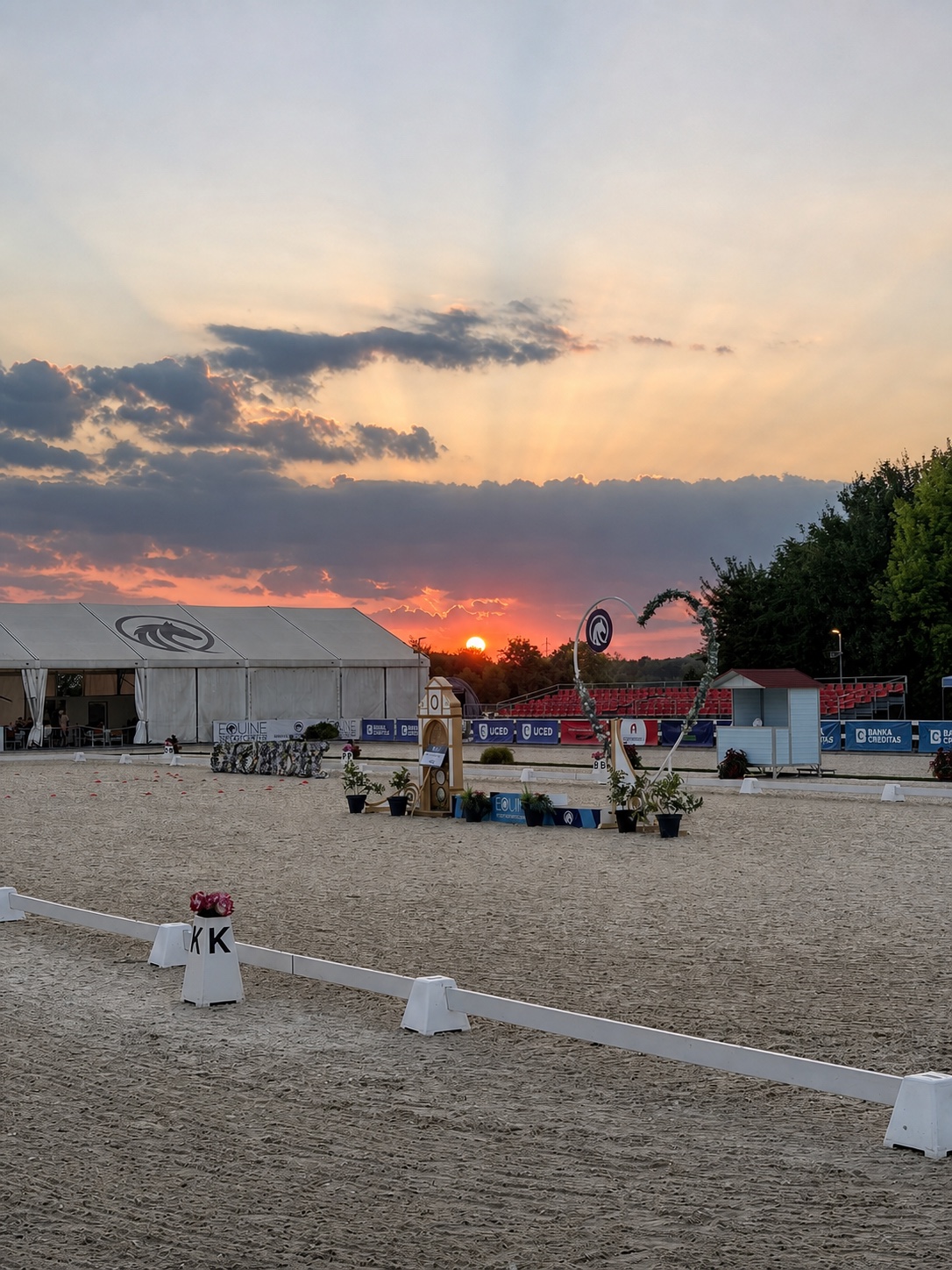 Arena MČR v Olomouci při západu slunce